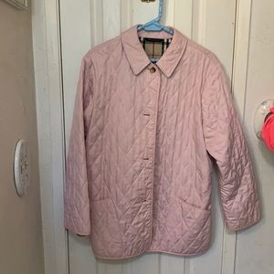 Pink Burberry quilted jacket